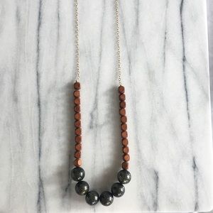 Biko Wood and Metal Necklace